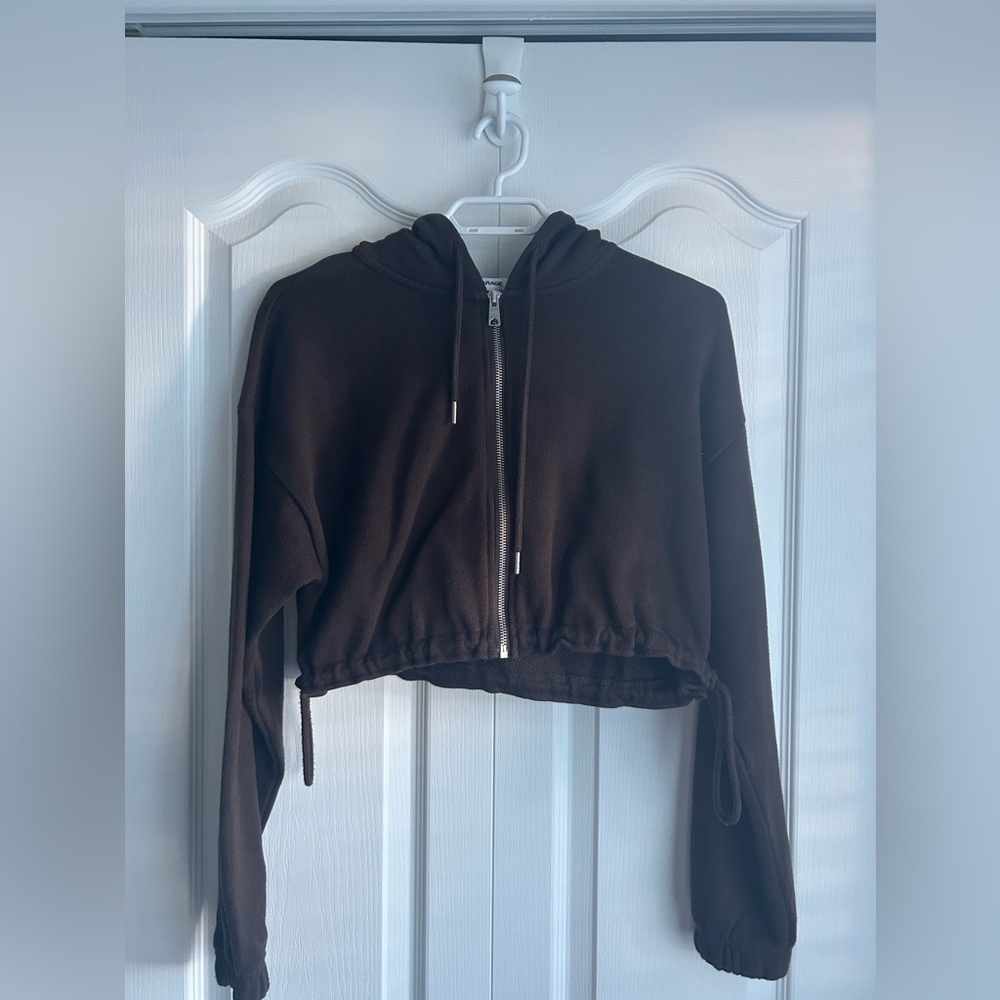 garage cropped hoodie